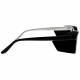 Plastic Frame Radiation Safety Glasses Model T9730 - Black with White