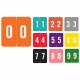 Sav-Tyme/SFI Match STNM Series Numeric Roll Color Code Labels - 1 1/2"H x 1 1/2"W