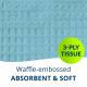 Blue, 3-Ply Tissue, Waffle-Embossed