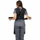 Universal Medical UM-QSFLXB Series Fast Ship Flex Back Lightweight Lead Apron - Black Nylon (Back View - Hook and Loop Fastening Flaps)