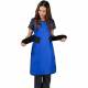 Universal Medical UM-QSFLXB Series Fast Ship Flex Back Lightweight Lead Apron - Royal Blue Nylon (Front View - Hook and Loop Fastening Flaps)