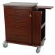 Harloff WV6400SC-CM  Wood Vinyl Tall Emergency Cart, Six Drawers with Breakaway Lock, Side Cabinet, Cherry Mahogany Finish Cabinet.