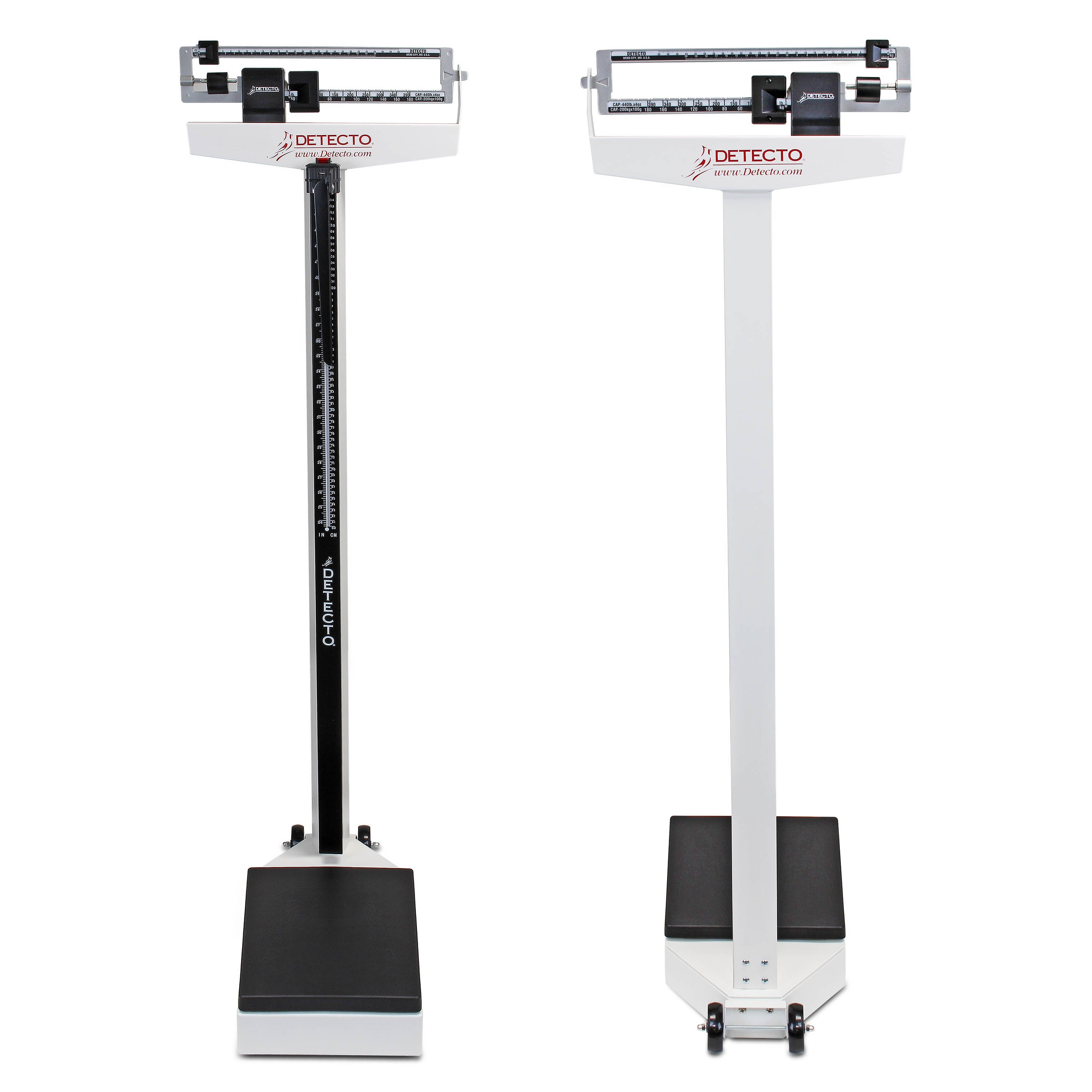 Detecto Eye Level Physician Beam Scale with Height Rod and Wheels 338