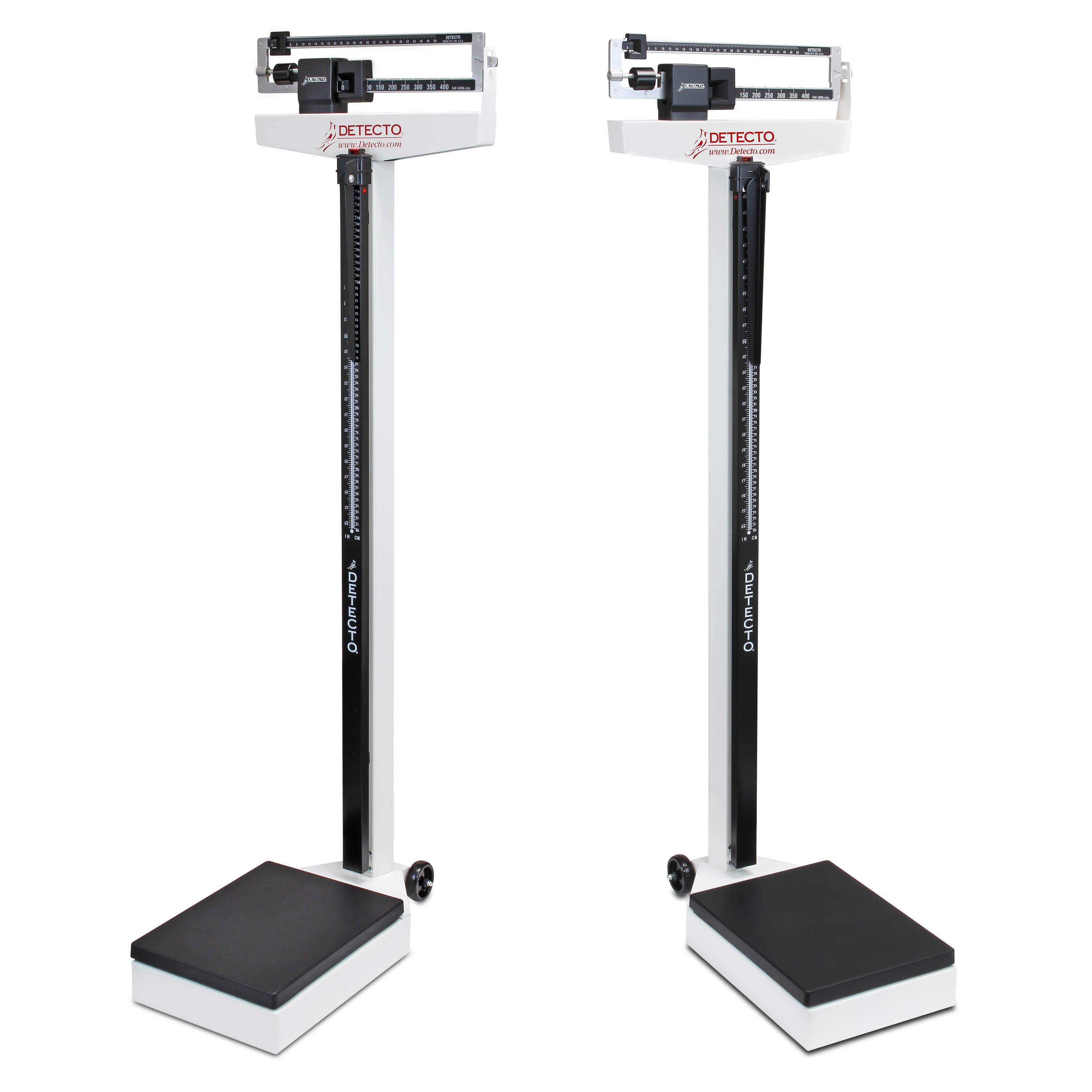 Detecto 2491 Mechanical Eye-Level Physician Scale with Height Rod and Handpost