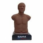 3B Scientific 1025099 SAM4 Plus Auscultation Manikin, Dark Skin Tone - Front View