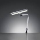 Waldmann 113686000-00753168 ALD LED Task Light with 31" Double Arm, Table Clamp Mounted - Front VIew