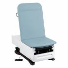 Model 3002-500-300BS FusionONE ProGlide Power Hi-Lo Manual Backrest Exam Table with WheelBase System, Foot Control & Stirrups - Blue Skies