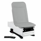 Model 3503-500-305MF FusionONE+ ProGlide Power Hi-Lo Power Backrest Exam Table with Contoured Top, WheelBase System, Foot Control, Stirrups, Drawer Warmer, Pelvic Tilt & Electrical Receptacle - Morning Fog