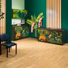 Clinton Model 7932-X Complete Rainforest Follies Pediatric Treatment Table with Adjustable Backrest & Cabinets
