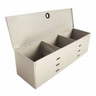 Harloff AL2358 Medical Cart Cup and Straw Holder - Three Compartments with Lid