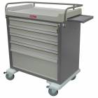 Harloff AL64MDBIN OptimAL Line Aluminum 64 Bin Multi-Dose Medication Cart with Key Lock