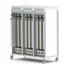 Pegasus APL-4.0UUU-TD Apollo U Type Medical Storage Cart with 4 Panels, Triple Column, Tambour Door