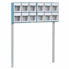 DETECTO CABM12-16 12-Bin Organizer with Accessory Bridge for MobileCare Medical Carts with 16.5" Wide Drawers