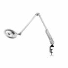 Waldmann D15953100 OPTICLUX 10-2 P TX LED Magnifier Light with Double Arm, Wood Light - Table Clamp Mounted