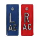 AC Wellman EAOP02 Oncology Embedded Aluminum Marker - 3/4" L & R with Two Initials