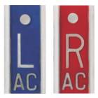 Embedded Aluminum Markers - 5/8" L & R - Lead-Free 1-3 Initials
