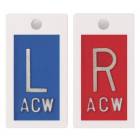Embedded Plastic Markers - 5/8" "L" & "R" Lead-Free 1 to 3 Initials