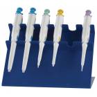6-Place ABS Plastic Pipettor Stand Blue