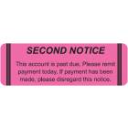 SECOND NOTICE THIS ACCOUNT IS PAST DUE Label - Size 3"W x 1"H
