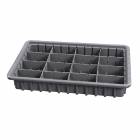 Harloff MR-3EXTRAY Drawer Exchange Tray with Adjustable Plastic Dividers for MR-Conditional Cart 3" High Drawers