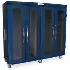 Harloff MSPM84-R0GK MedStor Max Quad Column Medical Storage Cabinet with Double Wide Open Left Column, Glass Doors, Key Locks