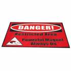 "DANGER! Restricted Area Powerful Magnet Always On" MRI Non-Magnetic Floor Sticker