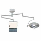 Model PTO-005 Ceiling Mounted Overhead Lead Acrylic Barrier with Lead Curtain and Light