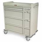 Harloff Standard Line 600 Punch Card Medication Cart with Basic Electronic Lock, 2 Single Wide Narcotics Drawers