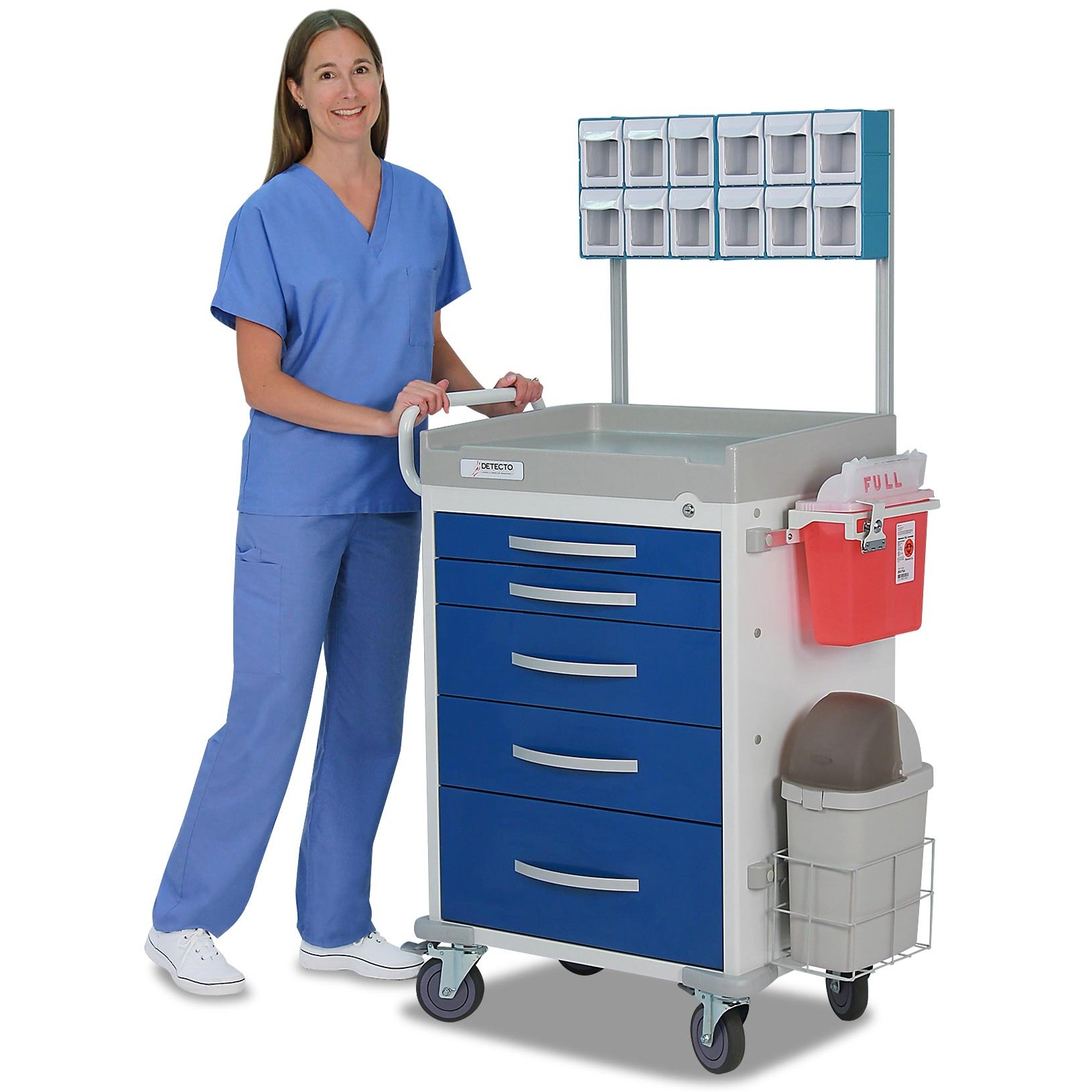 Detecto RC33669BLUL Rescue Series Loaded Anesthesiology Medical Cart 5